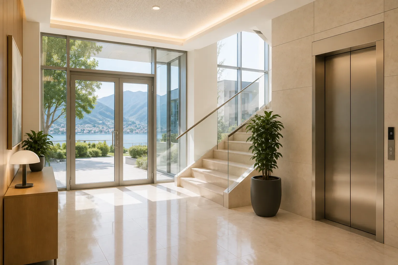 Intérieur moderne nettoyé par Helena Services